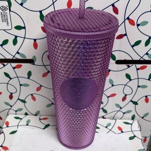Starbucks (Used) Disneyland Pink/Purple Studded Tumbler